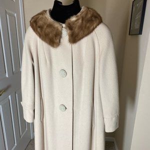 Vintage Donenfeld's Wool Coat with Fur Collar